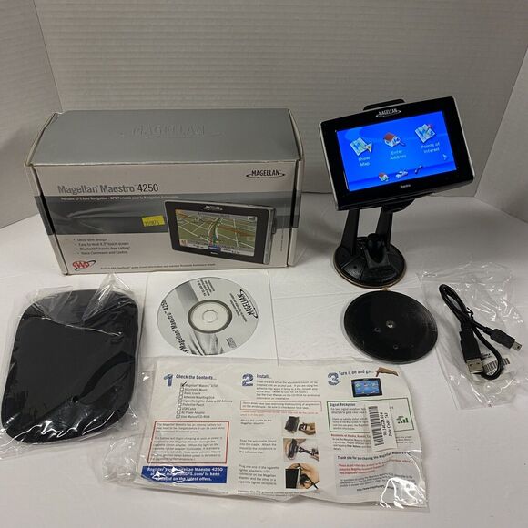 Magellan Maestro 4250 Portable Navigation 4.3" GPS System Automotive Bluetooth - Picture 1 of 16